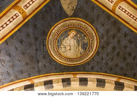 Interiors Of Palazzo Corboli, Asciano, Italy