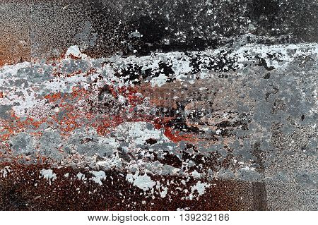 Different Peeled And Scratched Dyes On Rough Metal Surface 6