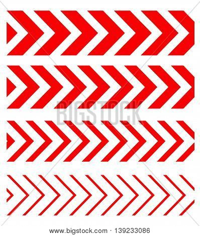 Arrow linear fast moving signs sideways set . Vector eps8 seamless pattern