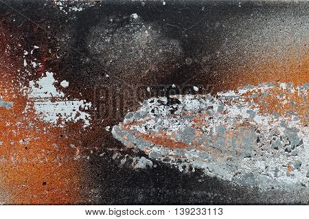Different Peeled And Scratched Dyes On Rough Metal Surface 3