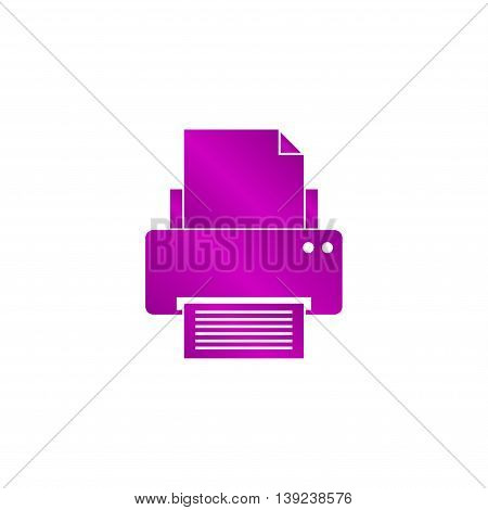 Print Icon. Flat Design Style