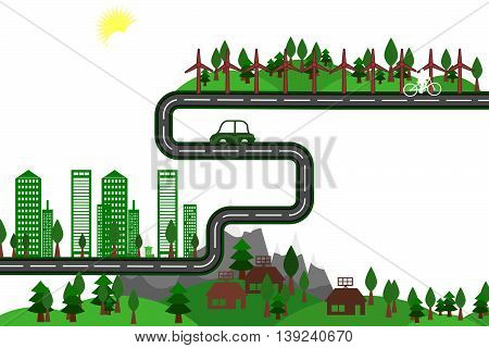 Vector Illustration Of A Green Planet