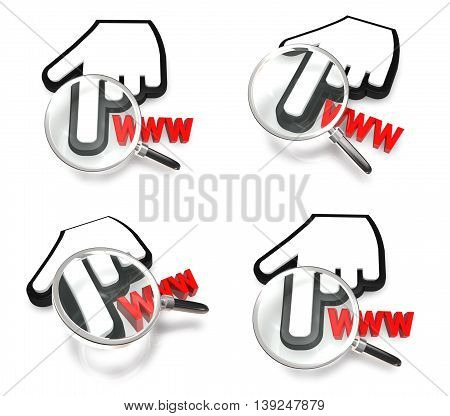 3D Big Cursor And Magnifier Range Four Set