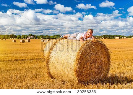 Stacks Of Straw - Bales Of Hay, Rolled Into Stacks