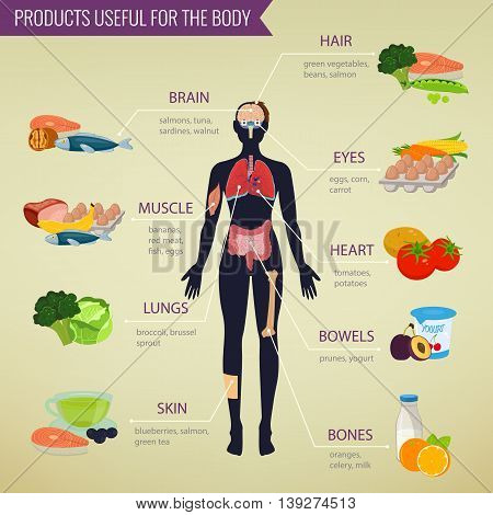 Healthy Food Human Vector & Photo (Free Trial) | Bigstock