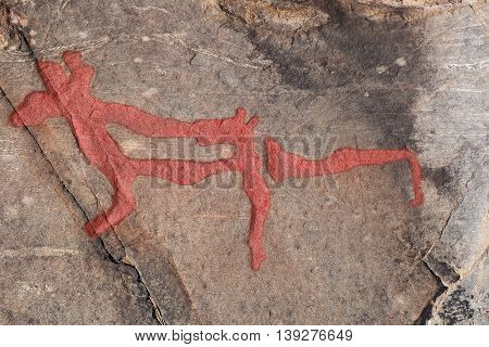 Ancient Rock Paintings In Naesaaker Ins Sweden