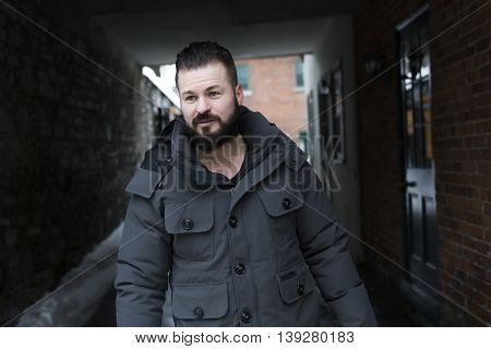 A Gorgeous young man looking outdoors in winter season