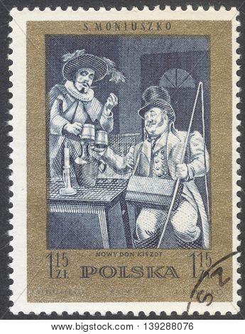 MOSCOW RUSSIA - CIRCA FEBRUARY 2016: a post stamp printed in POLAND shows scene from 