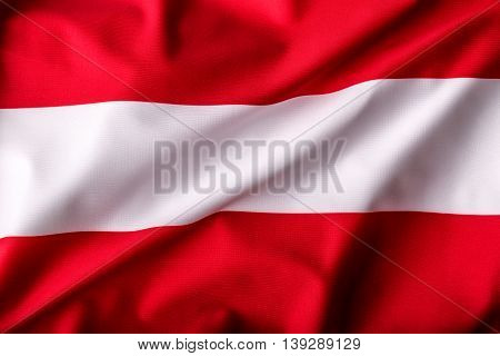 Austria flag waving in the wind. Eu Flags serie.