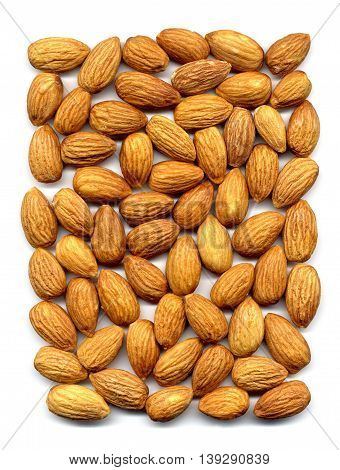 image of almonds isolated on a white background