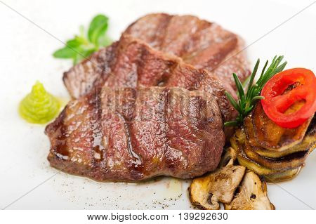 close up image of grilled kobe miyazaky beef