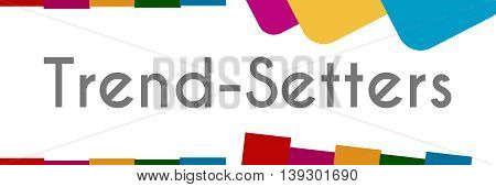 Trendsetter text alphabets written over colorful background.