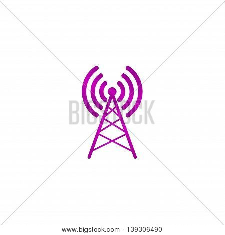 Antenna Icon. Flat Design Style.