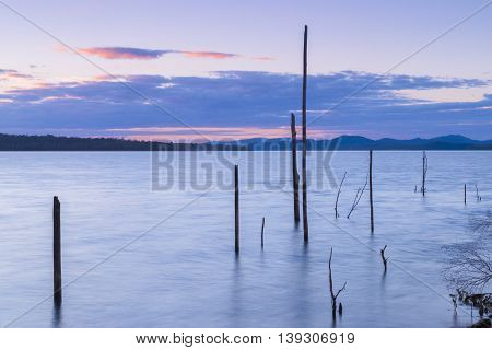 Lake Wivenhoe in Queensland during the day. Apart of Wivenhoe Dam.