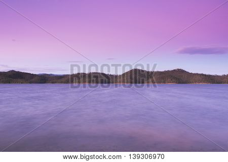 Lake Wivenhoe in Queensland during the day. Apart of Wivenhoe Dam.