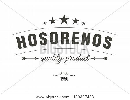 Retro Vintage Insignia or Logotype. Vector illustration.