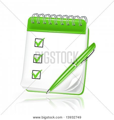 Spiral notebook vektor icon