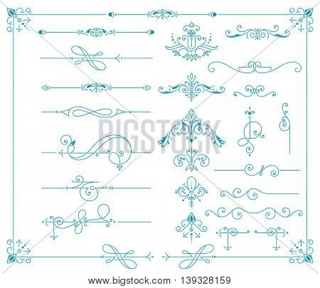 Vintage Ornaments Decorations Design Elements.  Vector stock