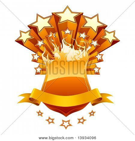 Isolerede orange emblem, vektor