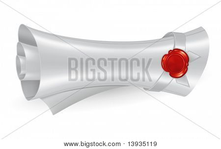 Desplácese con el sello, vector
