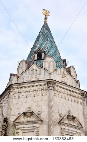 Abandoned building of Feodorovsky gorodok in Tsarskoe Selo suburb of St.Petersburg Russia.