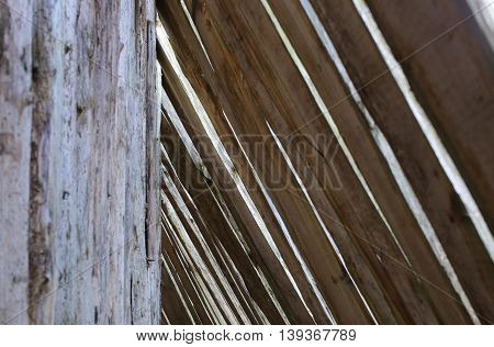 Composition of wooden planks usable as background.