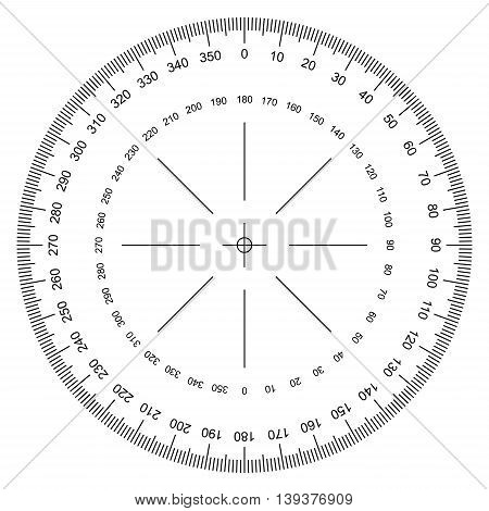 image of Protractor  isolated on white background