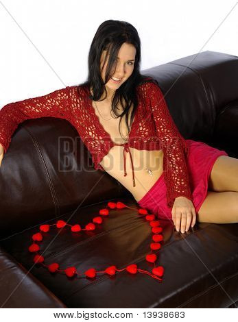 Smuk Valentins voman