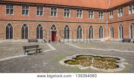 Panorama Of The Courtyard Of The Monastery Frenswegen Near Nordhorn