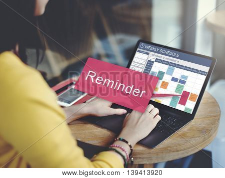 Weekly Schedule Reminder Activities Planner Concept