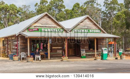ROSA BROOK AUSTRALIA - APRIL 5 2016: A general store in Rosa Brook in the Margaret River area of Western Australia is a reminder of the past.