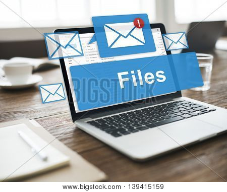 Files Attachment Email Online Graphics Concept