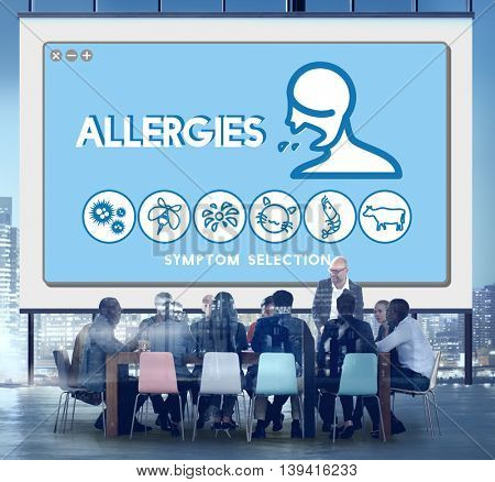 Allergy Hypersensitive Sensitivity Healthcare Infection Concept