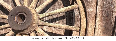 Old wagon wheel banner-Proportionate to Large Mobile Banner