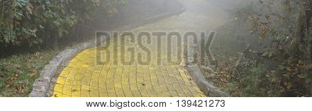 Yellow brick road background banner-Proportionate to Large Mobile Banner