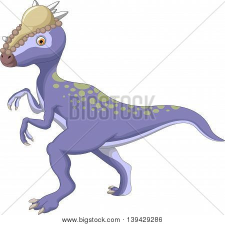 cute Dinosaur Stegosaurus cartoon posing for you design