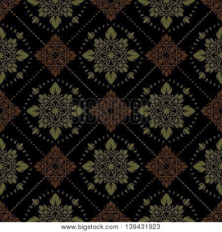 Seamless pattern based on traditional Asian elements Paisley. Boho vintage style vector background. Best motive for print on fabric or papper.