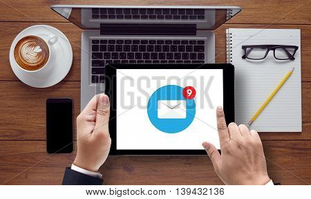 Email Icon On Tablet Pc Screen