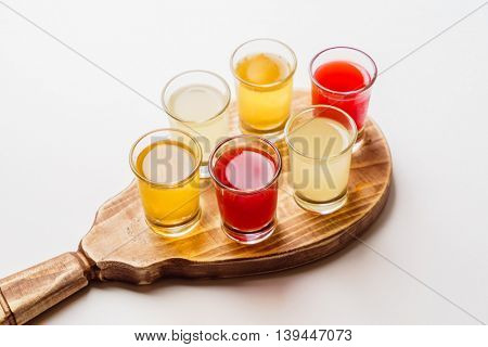 Glasses with  alcoholic drink 
