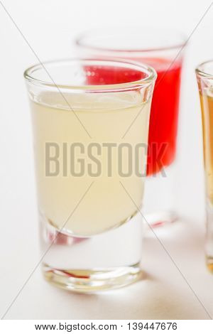 Glasses with  alcoholic drink 