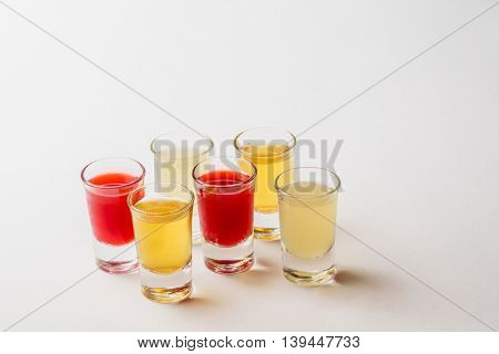Glasses with  alcoholic drink 