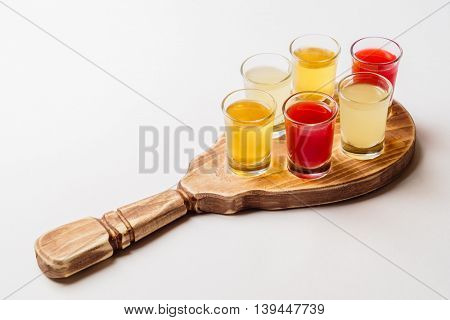 Glasses with  alcoholic drink 