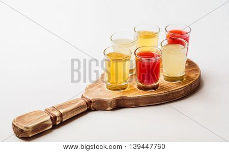 Glasses with  alcoholic drink 