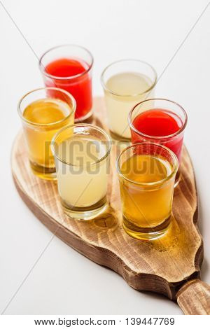 Glasses with  alcoholic drink 