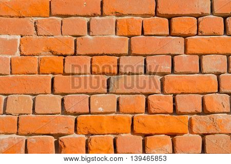Red Brick Wall Panorama texture  vintage masonry