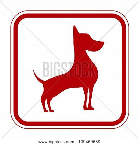 Friendly Dogs  Signs Humorous Comic Labels and Plates Collection. Vector Illustration