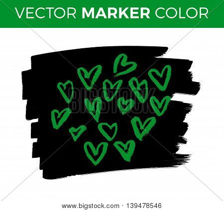 Vector grunge heart Valentine day illustration vintage design element