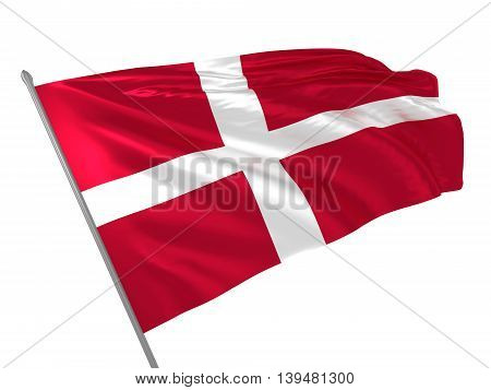 3d illustration of Denmark flag waving in the wind