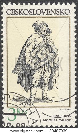 MOSCOW RUSSIA - CIRCA FEBRUARY 2016: a post stamp printed in CZECHOSLOVAKIA shows painting 