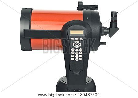 Telescope optical with console, close view. 3D graphic